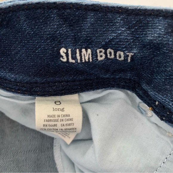 American Eagle Low Rise Dark Wash Slim Boot Cut Denim Jeans Size 6 Long - Picture 13 of 13